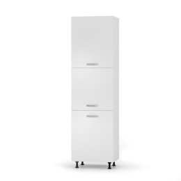 CHARLOTΤE ΣΤΗΛΗ KΟΥΖΙΝΑΣ 60X56X213.4ΕΚ ΜΕ ΜΕΤΑΛΛΙΚΑ ΧΕΡΟΥΛΙΑ ΛΕΥΚΟ