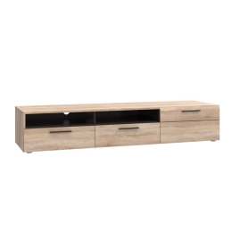 ΕΠΙΠΛΟ TV SOLO 180X52X34 ΑΡΙΣΤΕΡΟ SONOMA-WENGE MDF ΚΑΜΠΥΛΩΤΟ ΤΕΛΕΙΩΜΑ ΣΤΙΣ ΠΟΡΤΕΣ