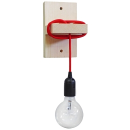 Φωτιστικό Ka-01 Ap Red Wood 31-0957 Heronia Ξύλο,Σχοινί