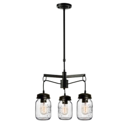 Τρίφωτο Φωτιστικό Οροφής EG166603P Black Μέταλλο,Γυαλί