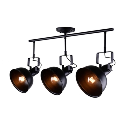 Τρίφωτο Φωτιστικό EG167073CB Black Μέταλλο