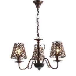 Τρίφωτο Φωτιστικό Οροφής EG169753PBC Copper & Black Μέταλλο