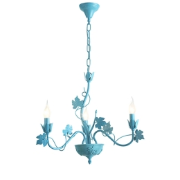 Τρίφωτο Φωτιστικό Οροφής EG170603PB Light Blue Μέταλλο