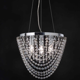 Φωτιστικό Οροφής MISSY404P Metal & Crystal Clear Κρύσταλλο,Μέταλλο