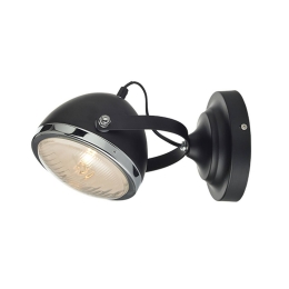 Φωτιστικό Τοίχου ML306131WBK Black Μέταλλο,Γυαλί