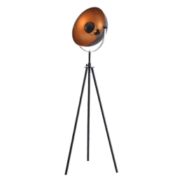 Φωτιστικό Δαπέδου ML306681FBG Black & Chrome Μέταλλο