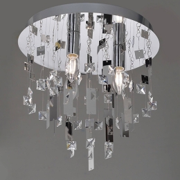 Πλαφονιέρα Metal & Crystal SOMER353C Clear Κρύσταλλο,Μέταλλο