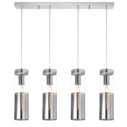 Φωτιστικό Οροφής Σε Ράγα V371974PCH Chrome Μέταλλο,Γυαλί