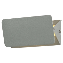 Φωτιστικό Τοίχου ZD80645LEDGY Grey Αλουμίνιο
