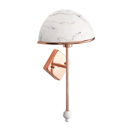 Φωτιστικό Τοίχου DCR171181W White & Copper Μέταλλο