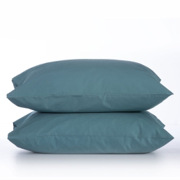 Μαξιλαροθήκη Σετ 2τμχ Basic Dusty Petrol Nef-Nef 52 X 72 52x72cm 100% Βαμβάκι