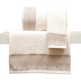 Πετσέτα Des. Karla 3.Ivory Anna Riska Προσώπου 50x100cm 100% Βαμβάκι