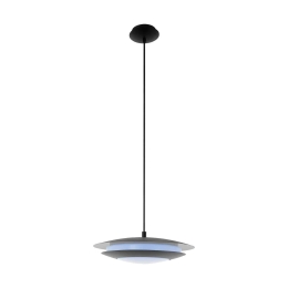 Φωτιστικό Οροφής Led 96978 Black - White Moneva-C Eglo Μέταλλο,Πλαστικό