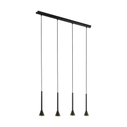 Φωτιστικό Οροφής - Ράγα Led 97605 Black - Gold Cortaderas Eglo Μέταλλο