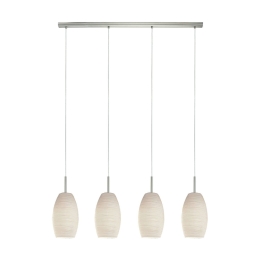 Φωτιστικό Οροφής - Ράγα 97587 Beige Batista 3 Eglo Μέταλλο,Γυαλί