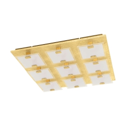 Φωτιστικό Οροφής - Πλαφονιέρα Led 97729 Gold Vicaro 1 Eglo Μέταλλο,Γυαλί