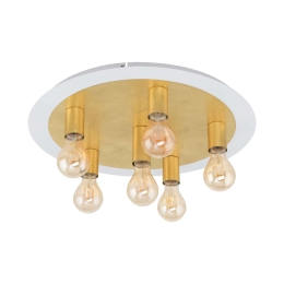 Φωτιστικό Οροφής - Πλαφονιέρα Led 97493 White - Gold Passano Eglo Μέταλλο