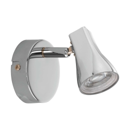 Φωτιστικό Τοίχου - Απλίκα Led 97828 Silver Tiberio Eglo Μέταλλο,Πλαστικό