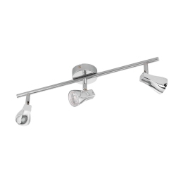 Φωτιστικό Σποτ Led 97831 Silver Tiberio Eglo Μέταλλο,Πλαστικό