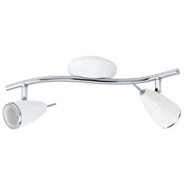 Φωτιστικό Σποτ Led 93129 White Riccio 2 Eglo Μέταλλο,Πλαστικό