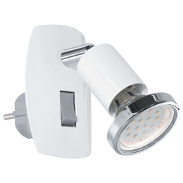 Φωτιστικό Σποτ Με Πρίζα Led 92925 Λευκό Mini 4 Eglo Μέταλλο,Πλαστικό
