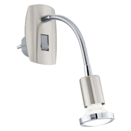 Φωτιστικό Σποτ Με Πρίζα Led 92933 Χρωμέ Mini 4 Eglo Μέταλλο,Πλαστικό