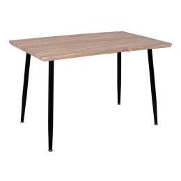Τραπέζι Τραπεζαρίας Sonama HM8334.01 Με Μαύρα Πόδια Mdf,Μέταλλο