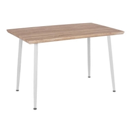 Τραπέζι Τραπεζαρίας Sonama HM8334.02 Με Λευκά Πόδια Mdf,Μέταλλο
