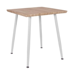 Τραπέζι Τραπεζαρίας Sonama HM8335.02 Με Λευκά Πόδια Mdf,Μέταλλο