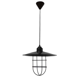Φωτιστικό Οροφής Κρεμαστό LP-190K 1/L 11-0162 Black Μέταλλο,Πλαστικό