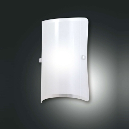 Φωτιστικό Τοίχου - Απλίκα Milton 3113-22-102 White 15X26 CM. Fabas Luce Μέταλλο,Γυαλί