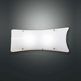 Φωτιστικό Τοίχου - Απλίκα Milton 3113-26-102 White 20X50 CM. Fabas Luce Μέταλλο,Γυαλί