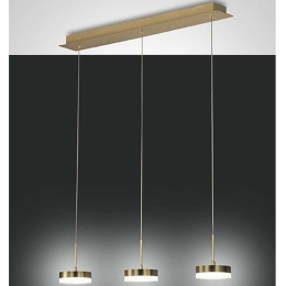 Φωτιστικό Οροφής - Ράγα Dunk 3239-47-119 65x8x200cm Dim Led 2260lm 24W Brass Fabas Luce