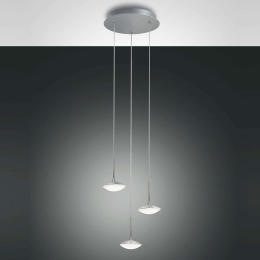 Φωτιστικό Οροφής Led Hale 3255-47-212 Aluminium Fabas Luce Μέταλλο,Γυαλί