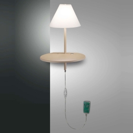 Φωτιστικό Τοίχου - Απλίκα Led Goodnight 3417-20-292 Dove - Grey Fabas Luce Μέταλλο,Γυαλί