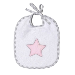 Σαλιάρα Βρεφική Des. 308 Lucky Star Pink Baby Oliver 20x25cm 100% Βαμβάκι