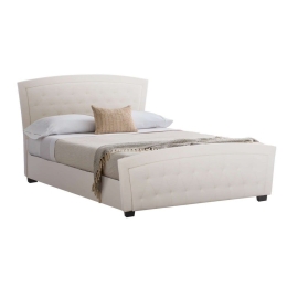 Κρεβάτι Odelia HM550.11 Για Στρώμα 150x200cm Ecru Double Τεχνόδερμα