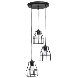Φωτιστικό Οροφής Fun-10Pendel 3/L Black 34-0082 Heronia Μέταλλο
