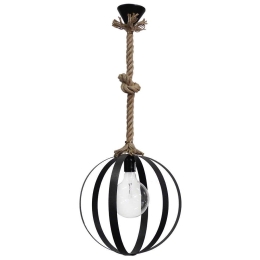 Φωτιστικό Οροφής Lama/35 Rope 1/L UT-Black 31-1005 Heronia Σχοινί,Μέταλλο