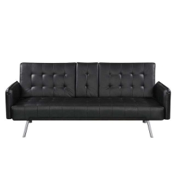 Καναπές - Κρεβάτι Wells Ε9681,2 Black Ξύλο,Ύφασμα