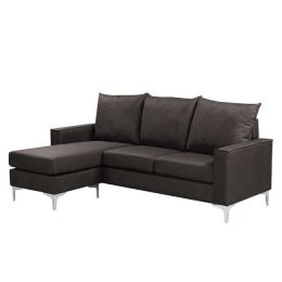 Καναπές Γωνία Αναστρέψιμος Avant Ε9684,2 Brown Ξύλο,Ύφασμα