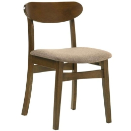Καρέκλα Dom Ε802,2 48x51x79cm Walnut-Brown Ξύλο,Ύφασμα