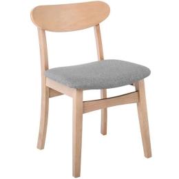 Καρέκλα Dom Ε802,3 48x51x79cm Oak-Grey Ξύλο,Ύφασμα
