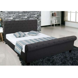 Κρεβάτι Harmony Ε8052,5 Anthracite Υπέρδιπλo Ξύλο,Ύφασμα