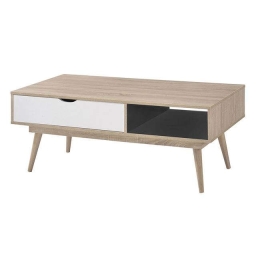 Τραπεζάκι Σαλονιού Alida Ε7342,2 Sonoma-White Mdf