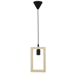 Φωτιστικό Οροφής Sam 31-1259 95x15cm E27 Natural-Black Ξύλο