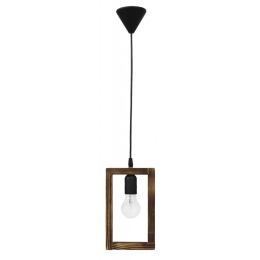 Φωτιστικό Οροφής Sam 31-1260 95x15cm E27 Brown-Black Ξύλο