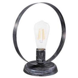 Φωτιστικό Επιτραπέζιο 34-0279 Halka Φ25 Ε27 H28XΦ25cm Silver Heronia Μέταλλο