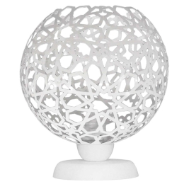 Φωτιστικό Επιτραπέζιο 09-0114 TL-07 Tunis Ε27 H28XΦ25cm White Heronia Μέταλλο