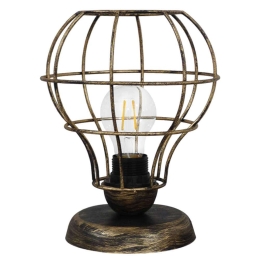 Φωτιστικό Επιτραπέζιο 09-0117 TL-07/Fun-50 Πλέγμα Pumpkin E27 H25XΦ20cm Bronze Heronia Μέταλλο